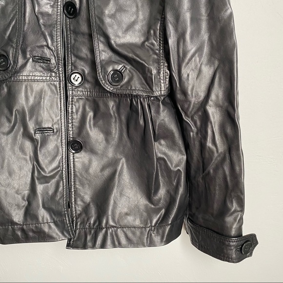 KENNETH COLE 100% Genuine Leather Black Jacket - Picture 4 of 11